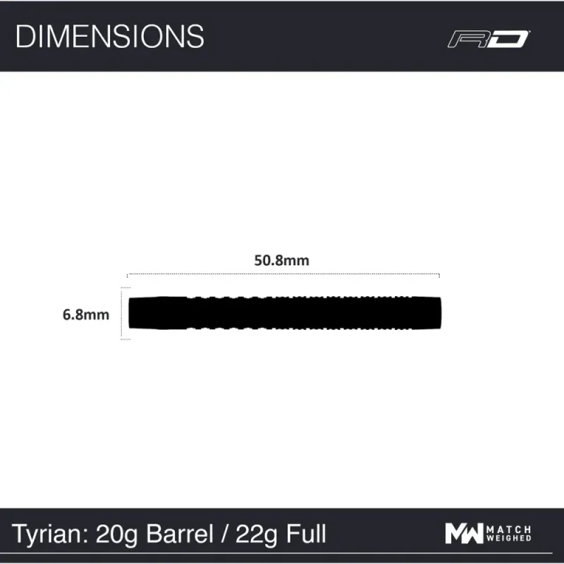 Reddragon Tyrian 90% tungsten 20 gram softtip