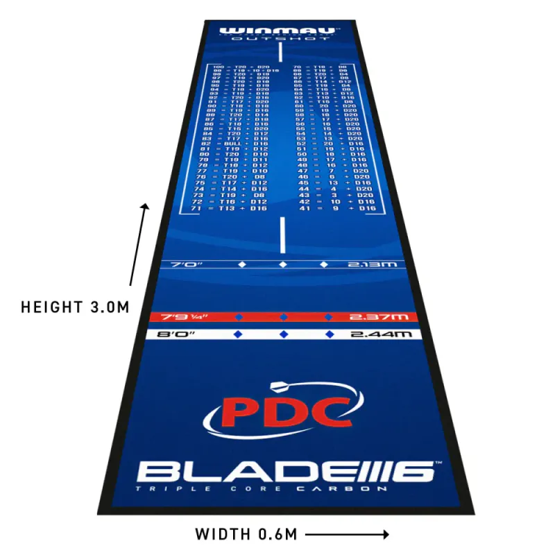 Winmau Pro Zone Utgangstabell dartmatte