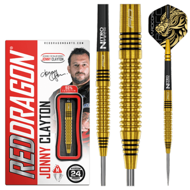Hovedbilde Winmau Jonny Clayto Gold 22 gram stålspiss